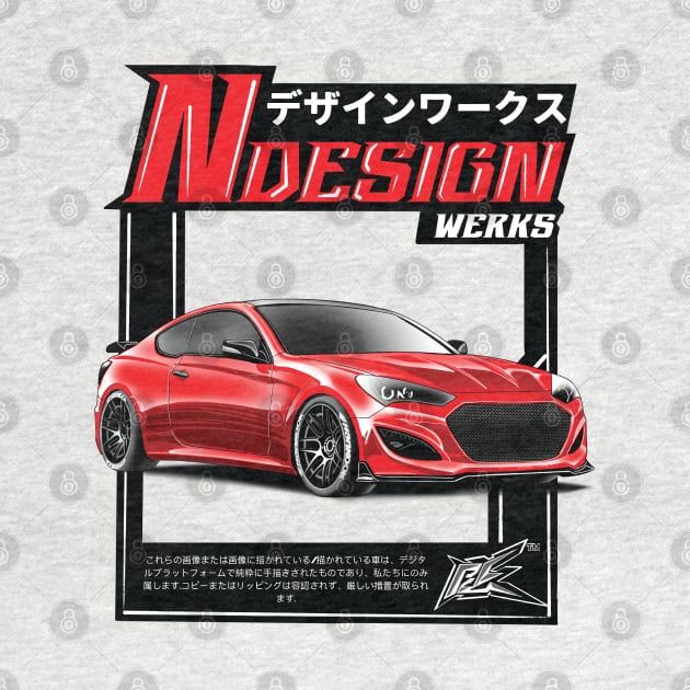 hyundai genesis 3.8 coupe red by naquash